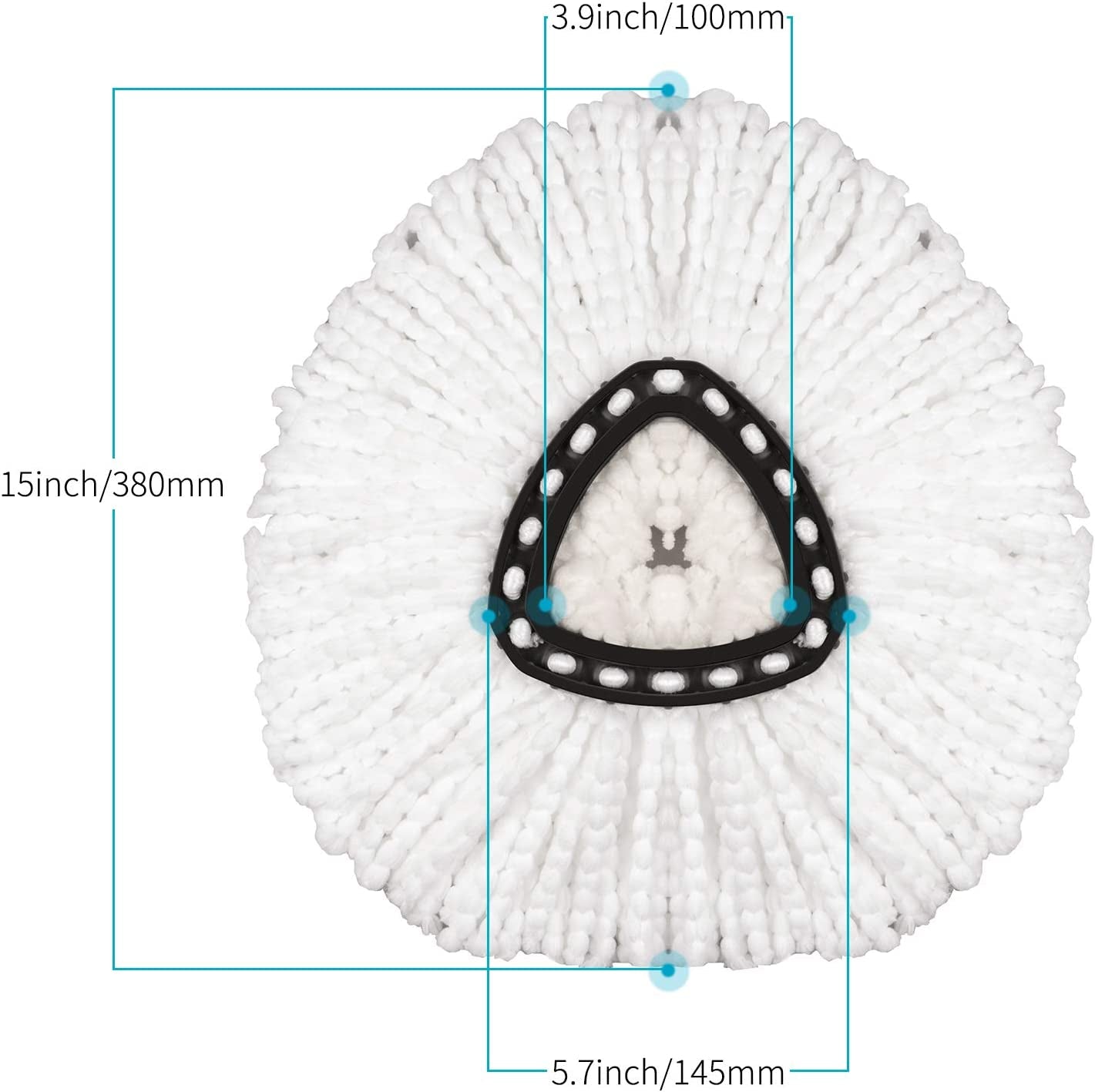 4-Pack Microfiber Mop Head Replacement Compatible with Ocedar EasyWring Spin Mop Refills