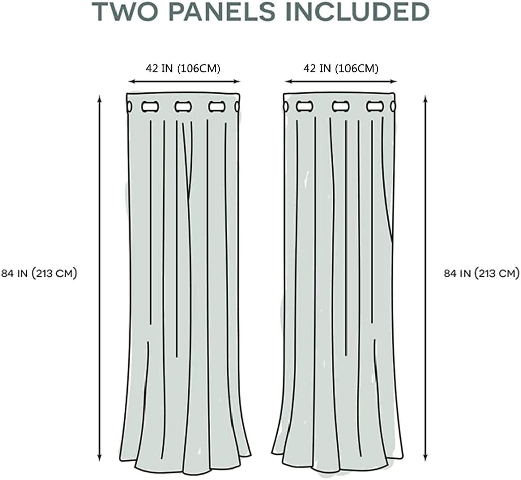 Hello Gorgeous Print Curtains Eyelash Windows Curtains Blackout Curtains Room Darkening Thermal Insulated Drapes for Living Room Bedroom Decor, 42"X 84", 2 Panels