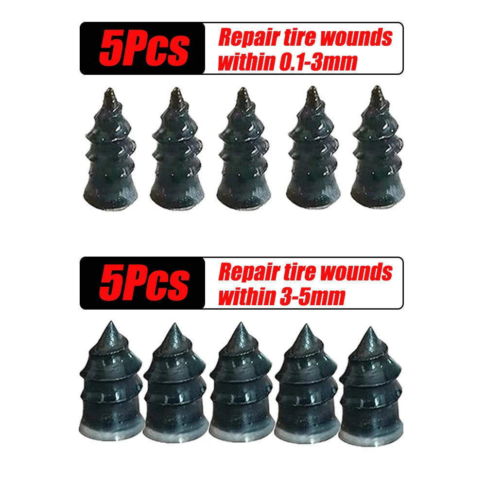 Vacuum Tyre Repair Set Nail Kit for Wheels Car Motorcycle Scooter Rubber Tubeless Tire Repair Tool A1 Glue Free Repair Tire Nail