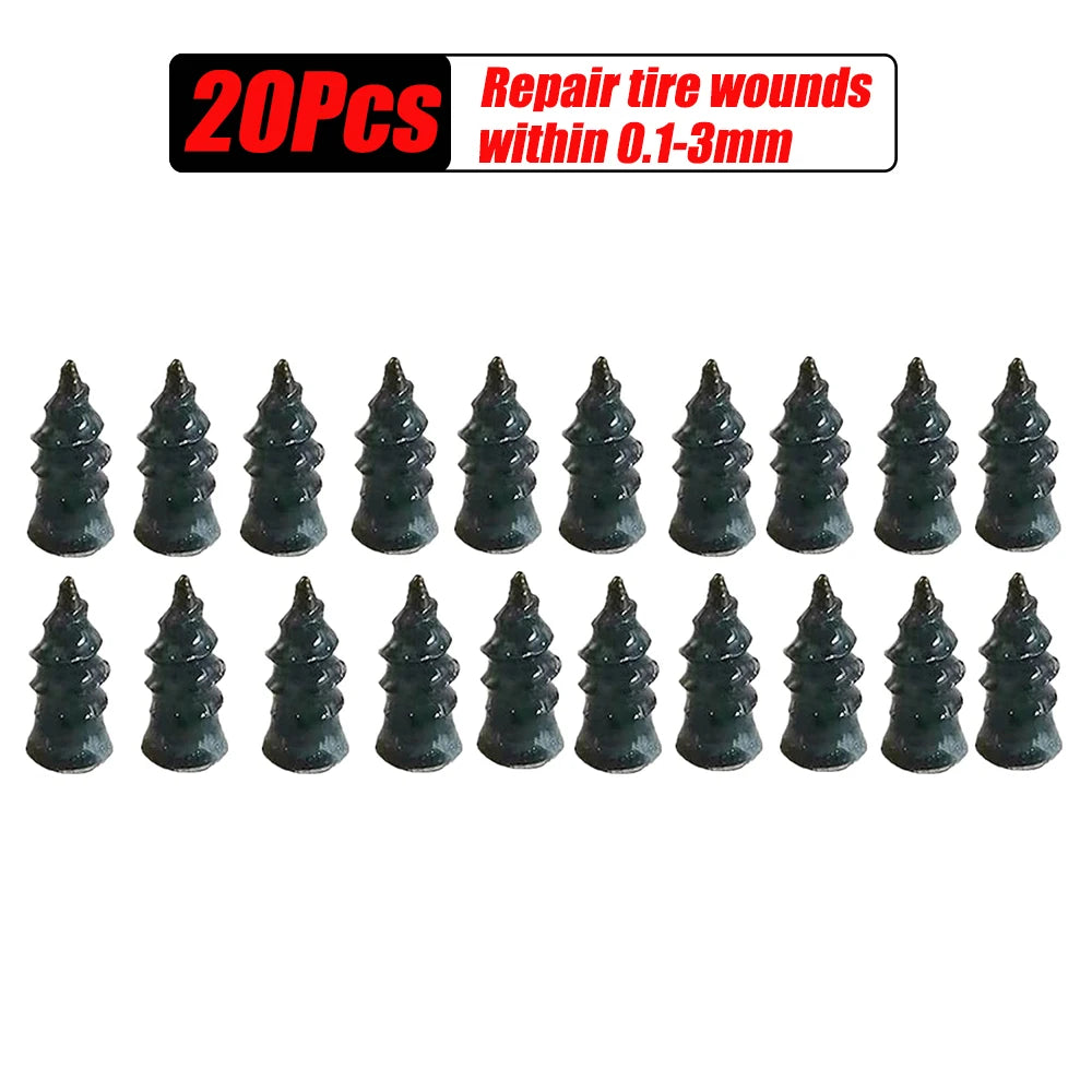 Vacuum Tyre Repair Set Nail Kit for Wheels Car Motorcycle Scooter Rubber Tubeless Tire Repair Tool A1 Glue Free Repair Tire Nail